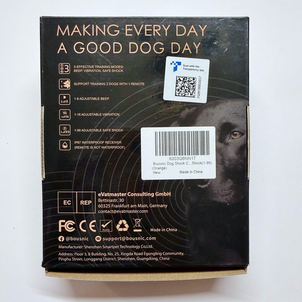 BOUSNIC | Dog Training Collar - Shock Collar with Remote - 3300ft Range - Picture 4 of 10